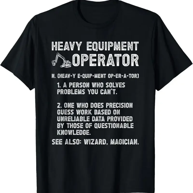 Heavy Equipment Definition - Definicja operatora maszyn ciężkich Koszulka z