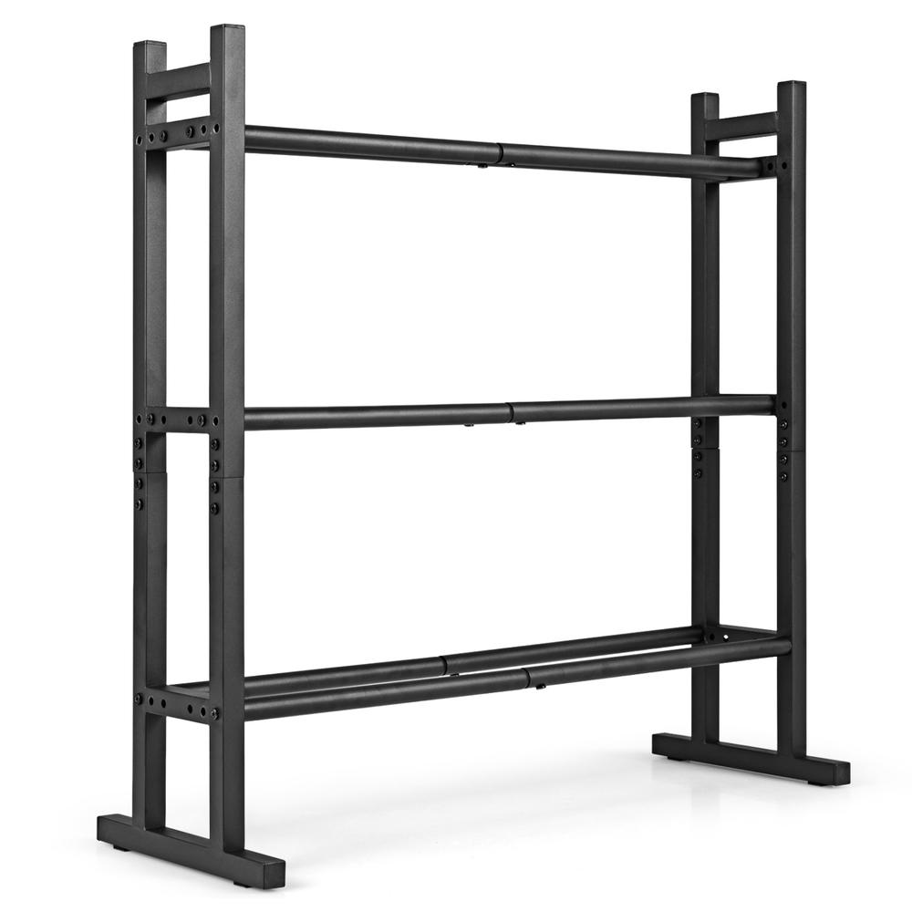 Heavy Equipment Gym - Wytrzymały 3-poziomowy stojak na hantle, stalowy