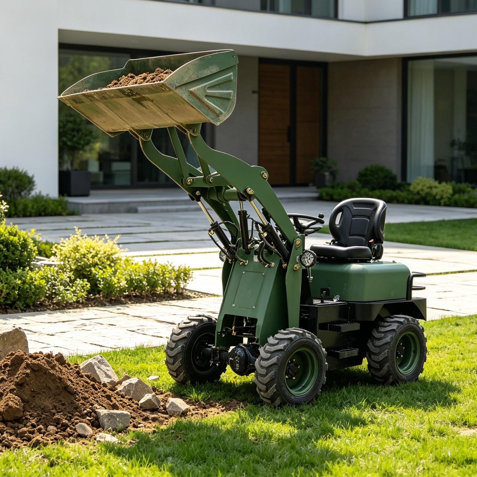 Ogrodowy ciągnik kołowy do pra – Mini Bulldozer Attachments recenzja i cena
